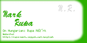 mark rupa business card